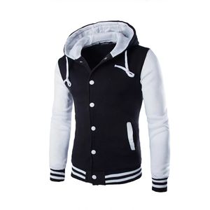 Veste universitaire à capuche sur mesure pour hommes, style hiver décontracté avec fermeture à glissière, rembourrage en coton respirant grande taille - Product Image 1