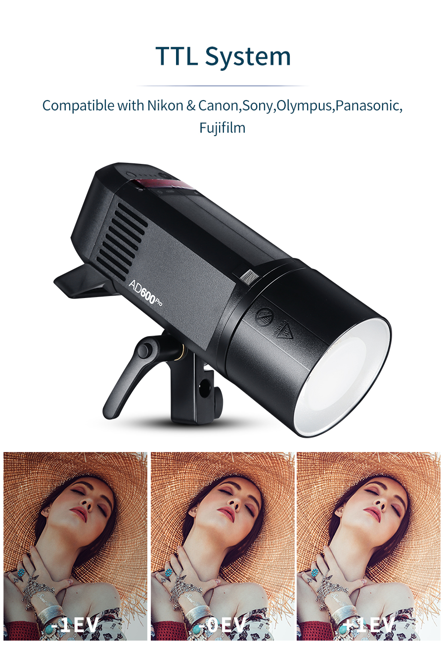 Godox AD600 Pro WITSTRO All-in-One Outdoor Flash AD600Pro Li-on Battery TTL HSS with Built-in 2.4G Wireless X System