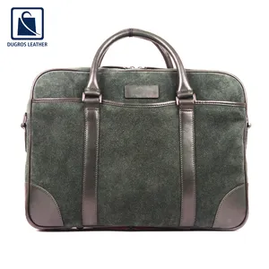 Leading Supplier of Cotton Lining Anthracite Fitting Luxury Fashion Designer Men Genuine Leather Office Bag