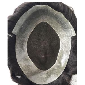 Peluca de cabello humano liso para mujer, hecho a mano tupé con flequillo, horquilla de pelo Natural - Product Image 4