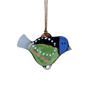 Figuras de pájaros de cristal coloridas, ornamento de decoración de Navidad - Product Image 6