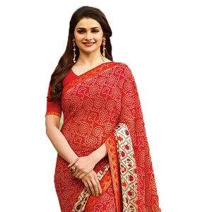 Sari en coton traditionnel au design moderne, idéal pour les occasions spéciales, les fêtes, les mariages, les festivals, avec pièce de chemisier, à prix abordable, pour femmes indiennes adultes - Product Image 2