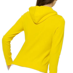 Pull à capuche jaune élégant grande taille pour femmes, sweat-shirt à capuche de marque personnalisée pour femmes - Product Image 5