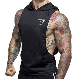 Impression de logo personnalisé, anti-bactérien, résistant à l'eau, léger, streetwear, fermeture éclair, sans manches, sweat-shirts de sport pour hommes - Product Image 5