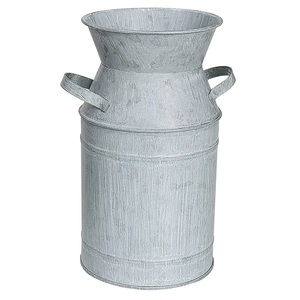 Elégant vase de sol en fer galvanisé design vintage contenant de lait fait à la main porte-fleur décoratif prix de gros - Product Image 4