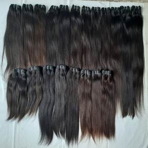 Extensions de cheveux indiens non traités, cheveux bruts droits et ondulés, pour tresses, vente en gros, - Product Image 3