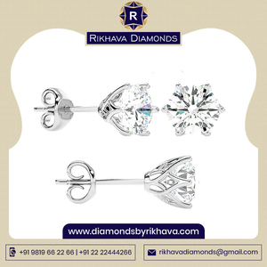 ยอดขายบริสุทธิ์10พันสีขาวทองเพชรต่างหูผู้ผลิต - Product Image 2