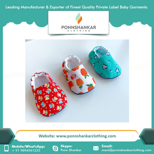 Meilleur prix 100% chaussons en coton biologique pour nouveau-nés pour garçons filles hiver été avec semelle intérieure en cuir supérieure tricotée - Product Image 5