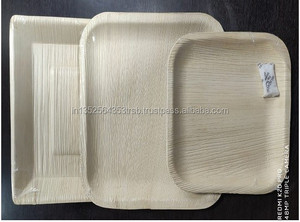 จานใบปาล์มอาเคาจากธรรมชาติเป็นมิตรต่อสิ่งแวดล้อมจานไม้ไผ่แบบใช้แล้วทิ้งชามซ่อนรูปสำหรับพืชใช้เทคนิคสลักแบบพรีเมียม - Product Image 6