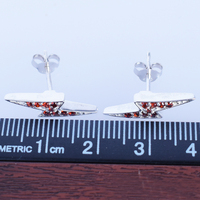 Boucles d'oreilles clous multi-pierres, design éclat de foudre mignon, en argent sterling S925, bijoux fins, cadeau, idéal pour les fêtes, Inde, prix bas, vente chaude