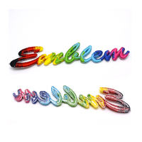 Emblèmes personnalisés en tissu brodé 3D, 50 pièces, patch en textile brodé