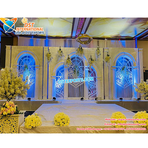 Escenario de temática romana de boda canadiense, escenario de fibra de lujo para interiores, escenario blanco - Product Image 1