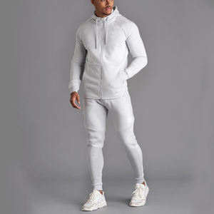 Chándal de lana de algodón 100% de alta calidad con logotipo personalizado OEM, ropa de calle impermeable, conjunto de chándal para correr para hombres y mujeres, nuevo Premium - Product Image 3