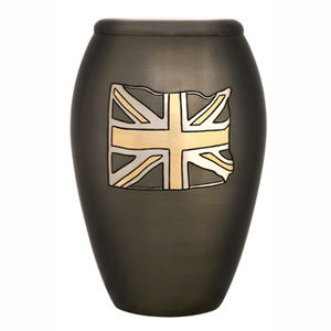 สีน้ำตาลข้ามสลักโกศศพของแข็งอนุสรณ์โลหะทองเหลืองผู้ใหญ่มนุษย์ศพขี้เถ้าอเมริกัน/ยุโรปสไตล์ - Product Image 1