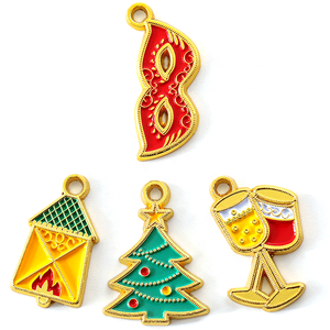 Ciondolo in smalto personalizzato il tuo metallo donna uomo oro adorabile carino oro regali di <span class=keywords><strong>natale</strong></span> ciondolo con ciondolo in smalto - Product Image 2