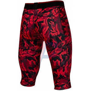 <b>Mens</b> High Waist Solid Side Pocket <b>Compression</b> Capri <b>Shorts</b> Cool Dry UV Protection Breathable Spandex/Nylon Running Tights - Product Image 2