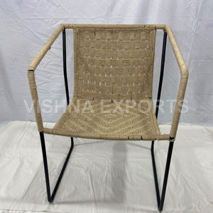 Sillas Tejidas de Yute de Estilo Moderno, Material de Hierro, Diseño Fijo para el Hogar, Sala de Estar, Muebles para Exteriores - Product Image 6