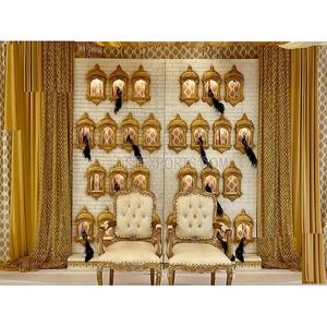 Rajasthani Jharokha Style Designer fibre toile de fond mariage scène décor cadres panneaux mariage toile de fond cadre - Product Image 1