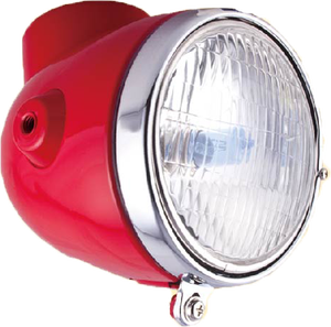 Faro Delantero para Motocicleta SAKAMOTO XAN-220 Z50J con Cableado y Carcasa Roja - Product Image 1