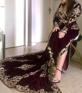 Takchita-vestido de caftán para fiesta y boda, bonito vestido embellecido en cuentas de cristal, trabajo de piedra, 2021 - Product Image 1