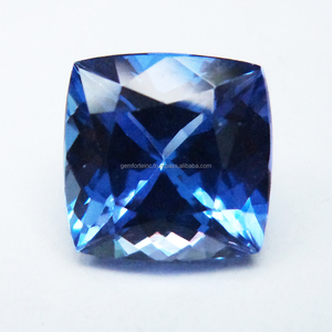 ขนาด 10x10 มม.Tanzanite ธรรมชาติสีฟ้า Handmade หลวมอัญมณีเหลี่ยมหลายรูปทรงจํานวนมากได้รับการรับรองอัญมณีแทนซาไนต์ - Product Image 2