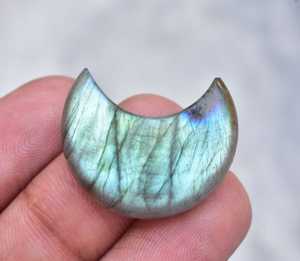 Labradorite แร่ลาบราดอไรต์ Cabochon,หินลาบราดอไรต์มูนเสี้ยวมูนหินอัคนีขัดมือสำหรับเครื่องประดับ - Product Image 2