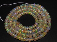 Perles facettées en opale de feu éthiopienne naturelle, 4-7 mm, multicolores, en vrac, 8 pouces, pour la fabrication de bijoux en gros