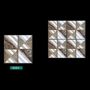 Carrelage de sol en porcelaine rustique multicolore avec petites pierres rondes 40x40cm - Product Image 2