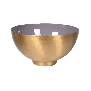 Bol décoratif finition émail gris or gaufré luxe style moderne OEM direct vente d'usine fabriquée en Inde pour les mariages - Product Image 1