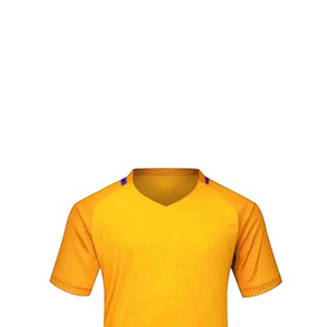 Logotipo personalizado y diseño de color sólido de manga corta uniforme deportivo 100% poliéster precio barato adultos usan camiseta de fútbol - Product Image 4