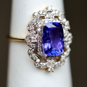 New Year High Quality Natural Blue Sapphire Gemstone 14k Solid Gold Diamond <b>Large</b> Blue Gemstone Vintage Women Fine Jewelry - Product Image 2