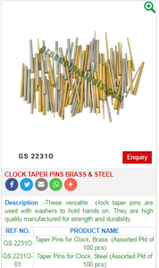 Màu xanh lá cây Sao Sa GS 2231 O thép đồng hồ côn pins-Đồng hồ làm công cụ - Product Image 2