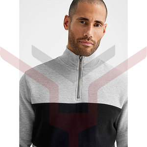 Sudadera con capucha para hombre, de manga larga y media cremallera, cuello frontal, multicolor, nueva moda de invierno - Product Image 5