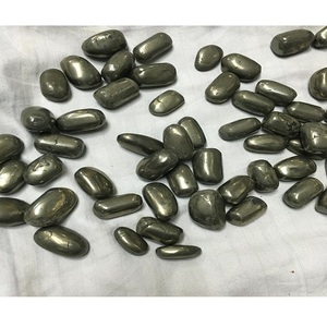 Pierres précieuses naturelles de pyrite dorée non percées, pierres roulées en vrac, vente en gros, approvisionnement en pierres précieuses pour la fabrication de bijoux et l'artisanat - Product Image 1