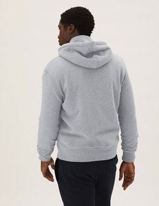 Vente en gros Sweat à capuche en molleton de coton épais pour hommes Logo brodé en chenille personnalisable Style décontracté pour l'hiver - Product Image 3