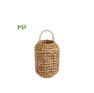 La mejor decoración del hogar, farol de bambú colgante para interiores de alta calidad con mango de mimbre de ratán, otros candelabros, tarros, farolillos - Product Image 1