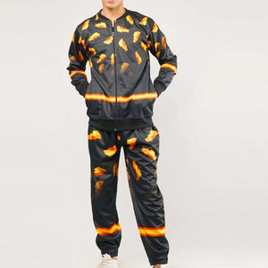 Wholesale Custom Logo <b>Fleece</b> Track Suits Set 100% Cotton XL Winter Sporting <b>Shirt</b> Half Sleeve Sublimation Printed Sportswear - Product Image 2