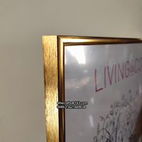 Bingkai Foto/Poster Logam Aluminium Warna Rose Gold Ukuran Besar 40x50 40x60 50x70 60x80 70x100cm Dengan Passepartout