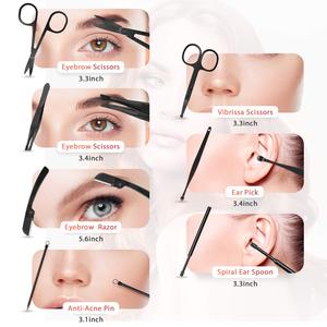 18 PCS Custom Logo Rose Gold Anti-Acid Stainless Steel <b>Nail</b> Clipper <b>Cutter</b> Kit <b>Nail</b> Care Manicure Pedicure <b>Set</b> - Product Image 6