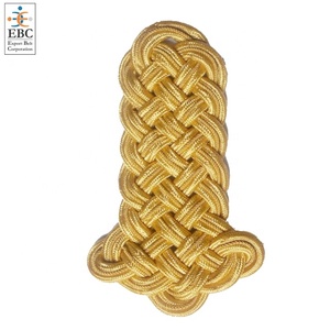Épaulettes Cérémonielles OEM en Cordon Doré Torsadé Fait Main, Épaulettes de Grade Plus Large, Vente en Gros - Product Image 4