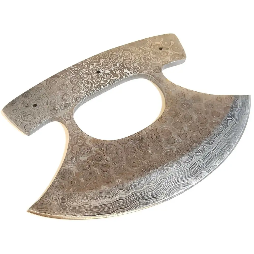 Cuchillo personalizado de acero damasco, hoja en blanco, ULU