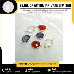 Venta al por mayor de pulseras de eslabones de cadena fina, conectores ovalados de plata esterlina chapados en oro para compromiso, bodas, fiestas/regalos - Product Image 6