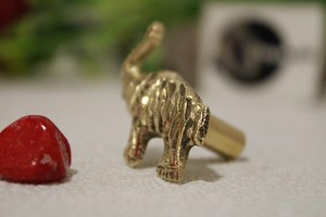 Bouton de panneau en laiton pur de conception de forme d'éléphant dans le dernier style - Product Image 2