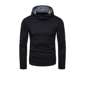Hot sale 2021 Black Sweat Shirt with hood for Men as 100% Cotton / Polyester Fabric - Product Image 6