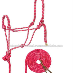 Cabestro ecuestre de nailon respetuoso con el medio ambiente al por mayor con forro polar suave duradero cuerda de plomo a juego fabricada en India - Product Image 2