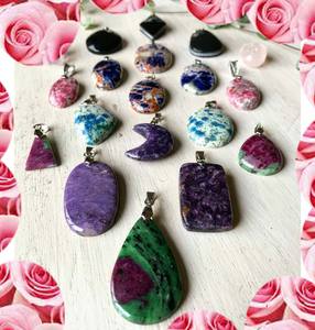 Celibreted Vintage Style Tiger Eye Multi-Shaped Gems Pendentif Argent Plaqué Fil De Laiton Enroulé pour Un Usage Quotidien - Product Image 3