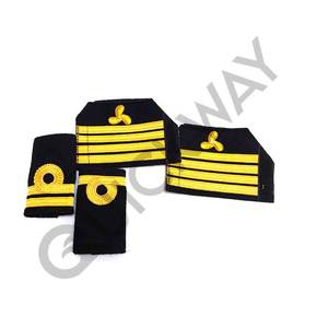 Officiers de cérémonie Grade Diapositives/Épaulettes Couleur noire personnalisée avec barre de couleur or Conception Rand Slide Epaulettes - Product Image 3