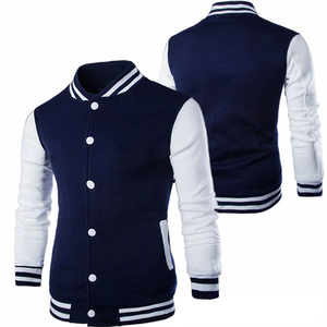 Chaqueta de béisbol de invierno de tela de lana gruesa de alta calidad para hombres prendas de vestir exteriores de diseño universitario informal de moda - Product Image 4