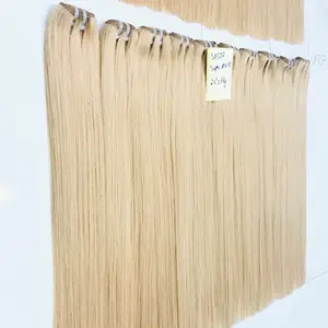 Extensiones de cabello lacio de hueso, Cabello 100% sin procesar, 613