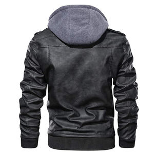 Chaquetas de cuero con cuello levantado para hombre, novedad - Product Image 3